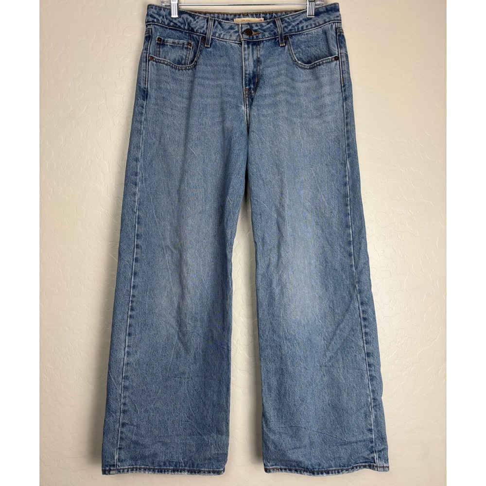 Levis Premium Low Loose Wide Leg Jeans Light Wash Blue Big E W29 L30 2822